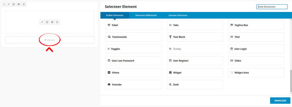 Element toevoegen